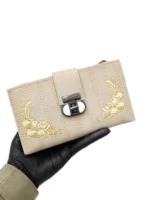 Elegant Embroidered Synthetic Leather Clutch Wallet for Women - Image 4