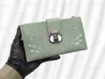 Elegant Embroidered Synthetic Leather Clutch Wallet for Women - Image 3