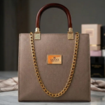 Crimson Saffiano Leather Satchel Bag - Image 2