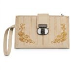 embroidered synthetic leather clutch wallet beige pakistan