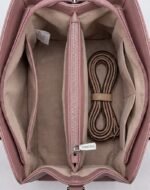 Structured Top-Handle Satchel Handbag with Detachable Crossbody Strap (TAIHONG) - Image 5